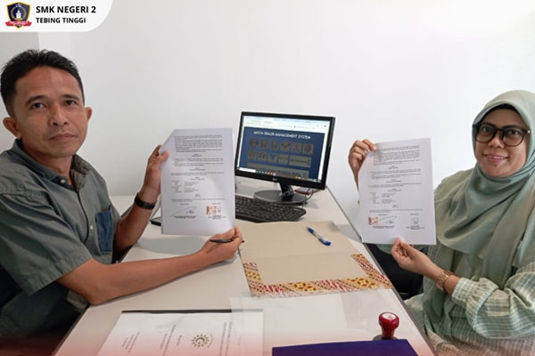 SMK N 2 Tebing Tinggi - Penandatanganan Perjanjian Kerjasama dengan Hyundai Arista SM Raja Medan